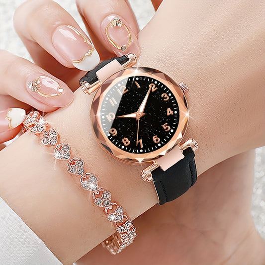 Aurora Luxe™ Marbeli – Signature Watch & Bracelet Set