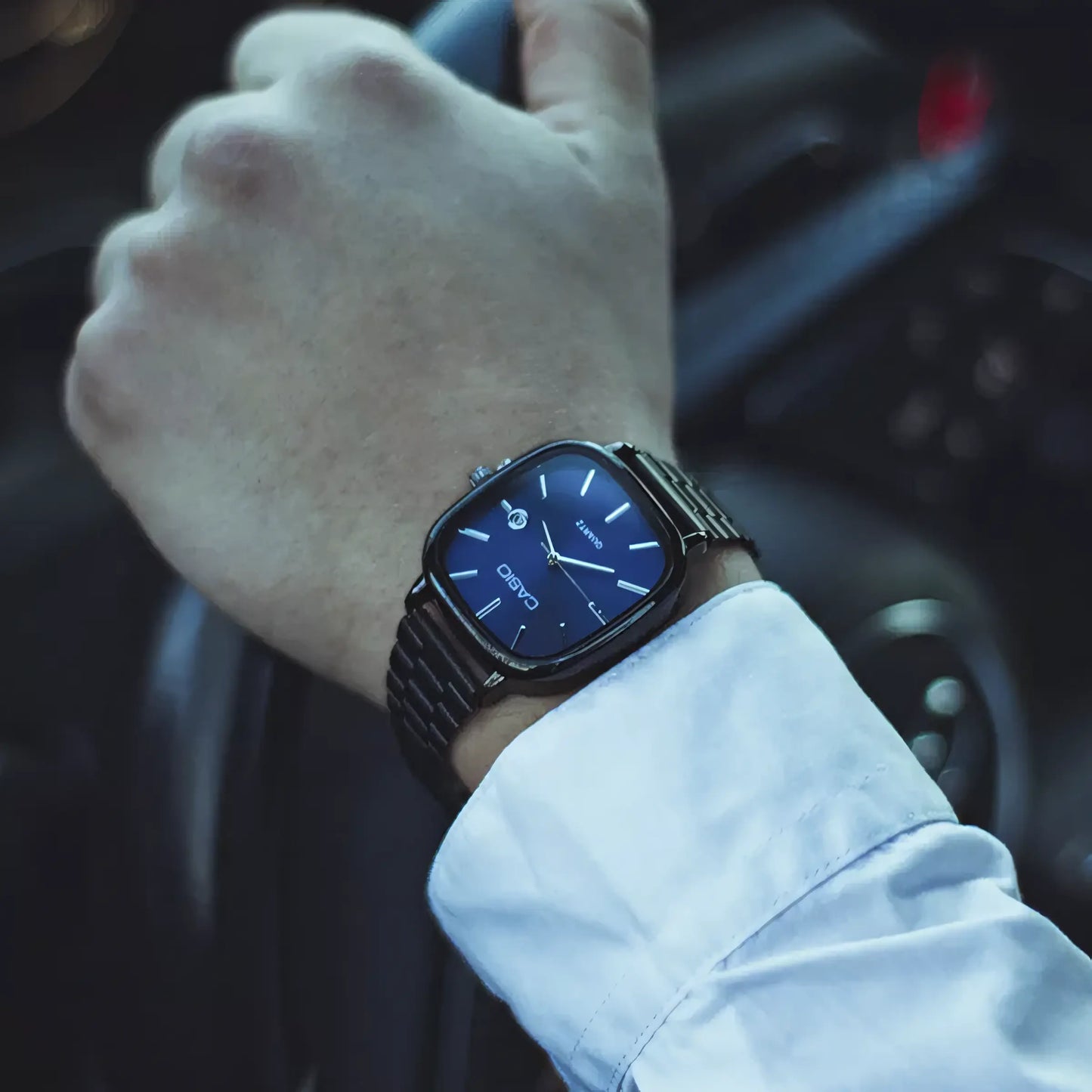 CASIO Luxuriöse 36-mm-Uhr – Wasserdicht | Transferierter Stahl