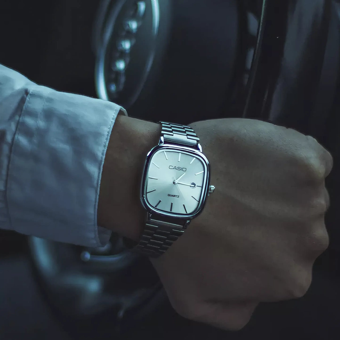 CASIO Luxuriöse 36-mm-Uhr – Wasserdicht | Transferierter Stahl