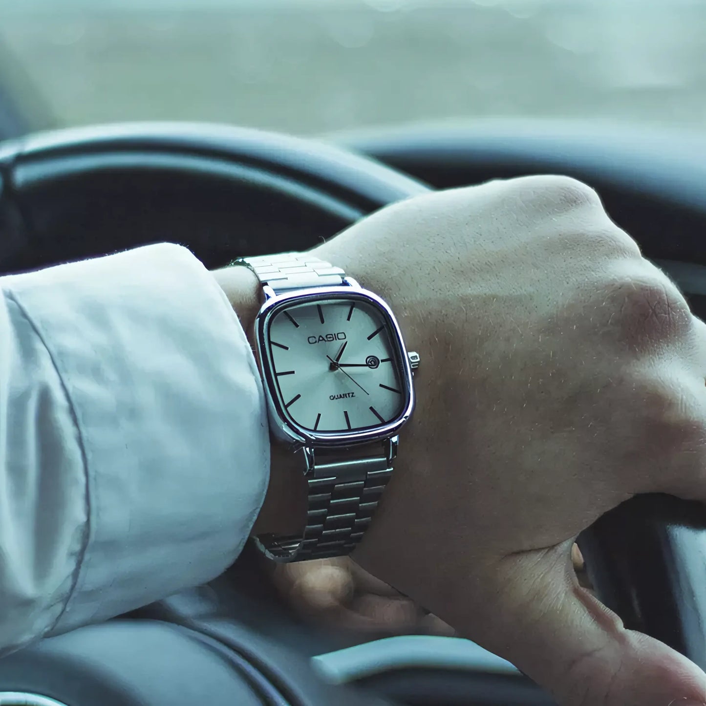 CASIO Luxuriöse 36-mm-Uhr – Wasserdicht | Transferierter Stahl