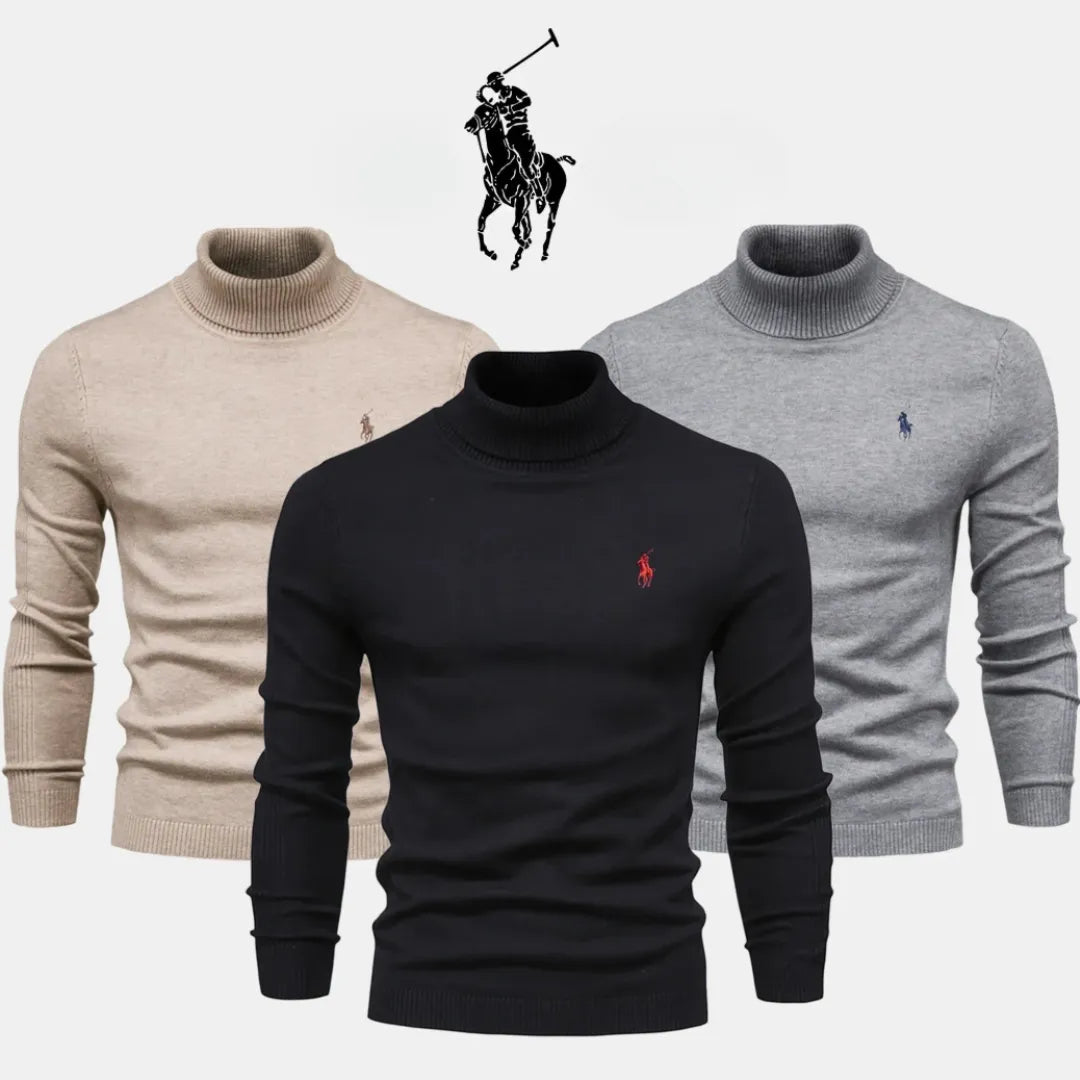 Men's Turtleneck Jumper & T-Shirt Set