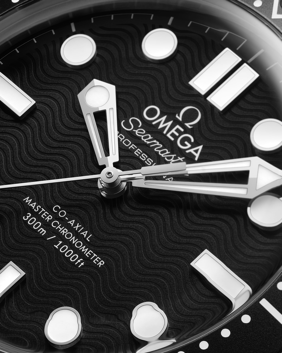 Seamaster Diver 300M 42mm Rubber Strap – Black & White