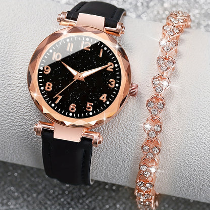 Aurora Luxe™ Marbeli – Signature Watch & Bracelet Set