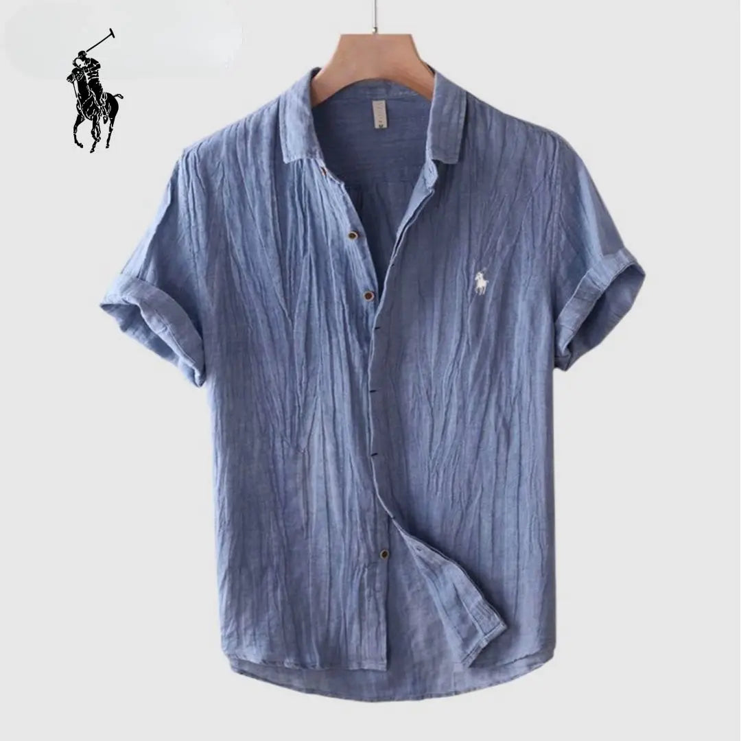 Men's Textured Short-Sleeve Shirt