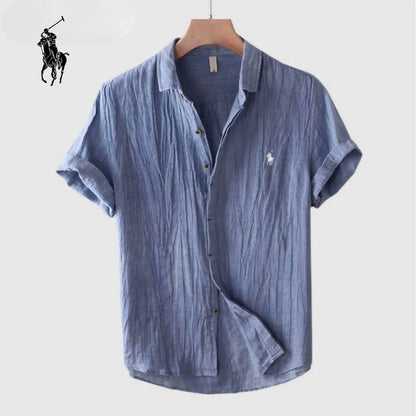 Men's Textured Short-Sleeve Shirt