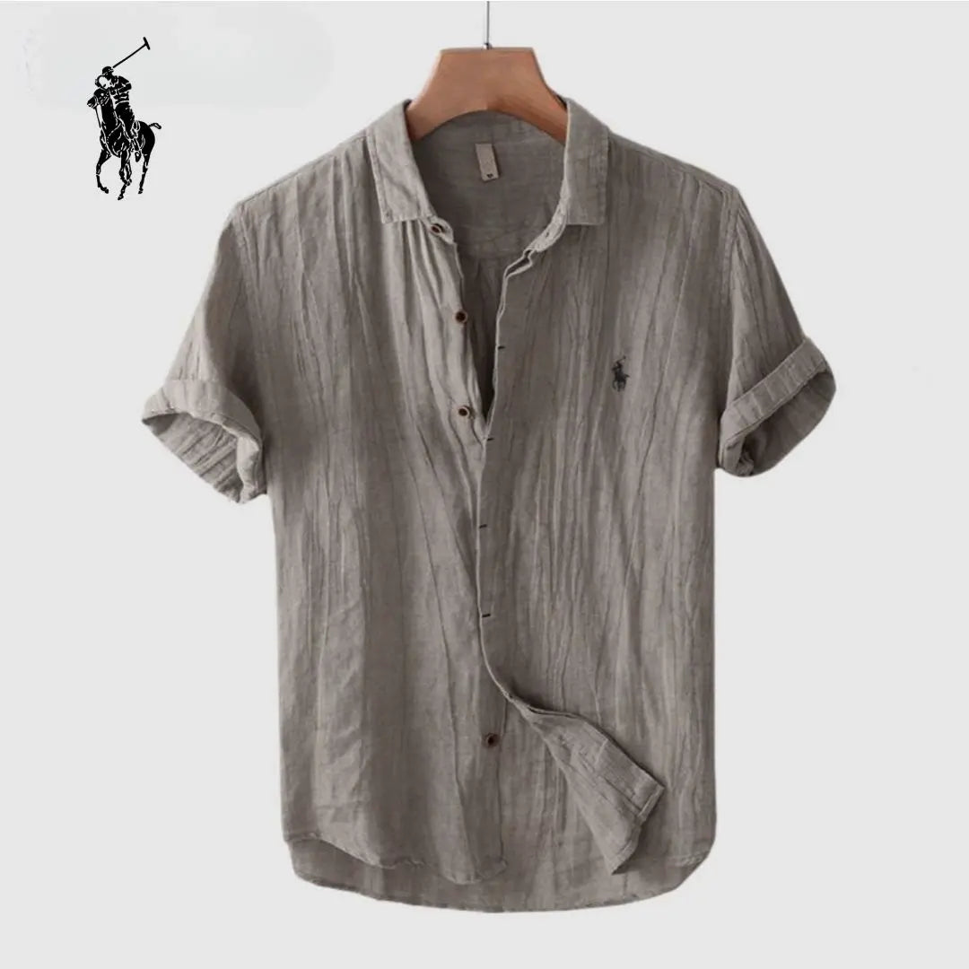 Men's Textured Short-Sleeve Shirt