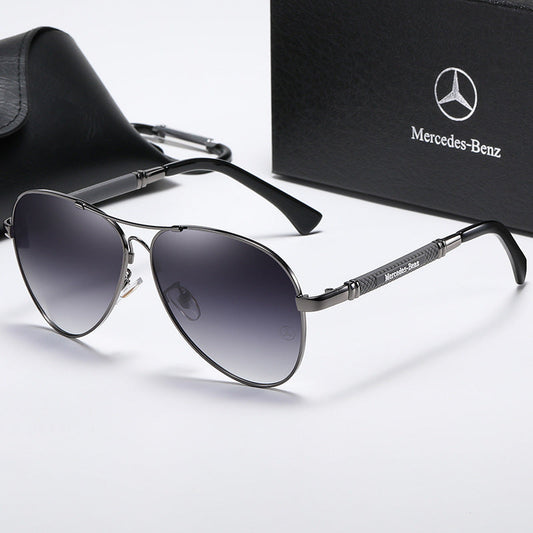 Mercedes-Benz classic aviator sunglasses in gunmetal with gray gradient lenses