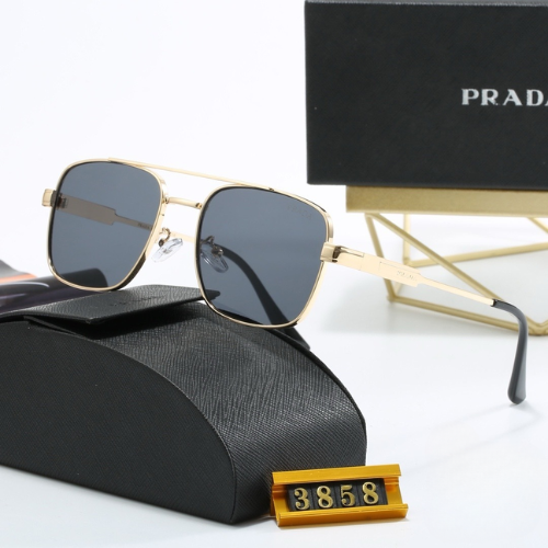 Prada Axis Double-Bridge Square Sunglasses
