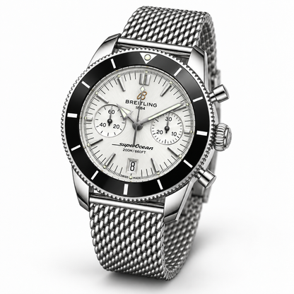 Breitling Superocean Heritage Chronograph 42mm – Silver Mesh