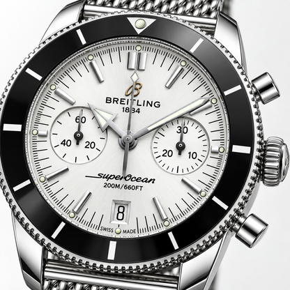 Breitling Superocean Heritage Chronograph 42mm – Silver Mesh
