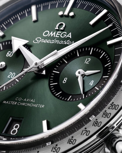 Speedmaster '57 Green 40.5mm Leather Strap