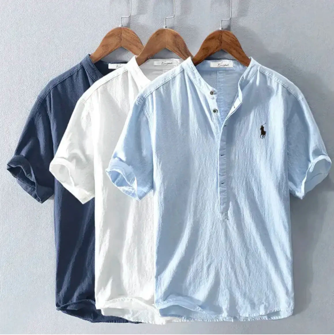 Men's Short-Sleeve Henley Shirt