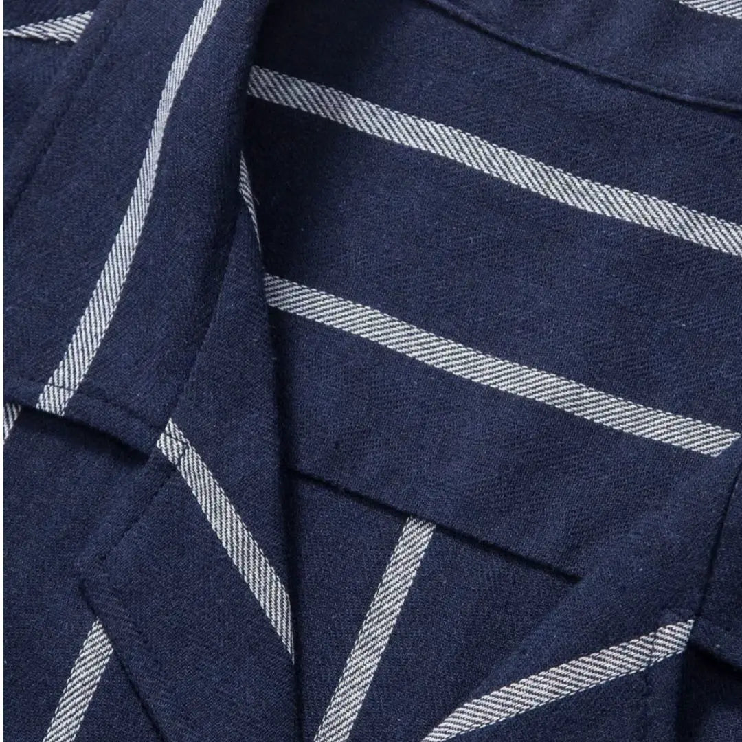 Men's Striped Shirt & Shorts Set