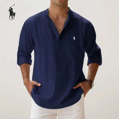 Men's Long-Sleeve Henley Shirt