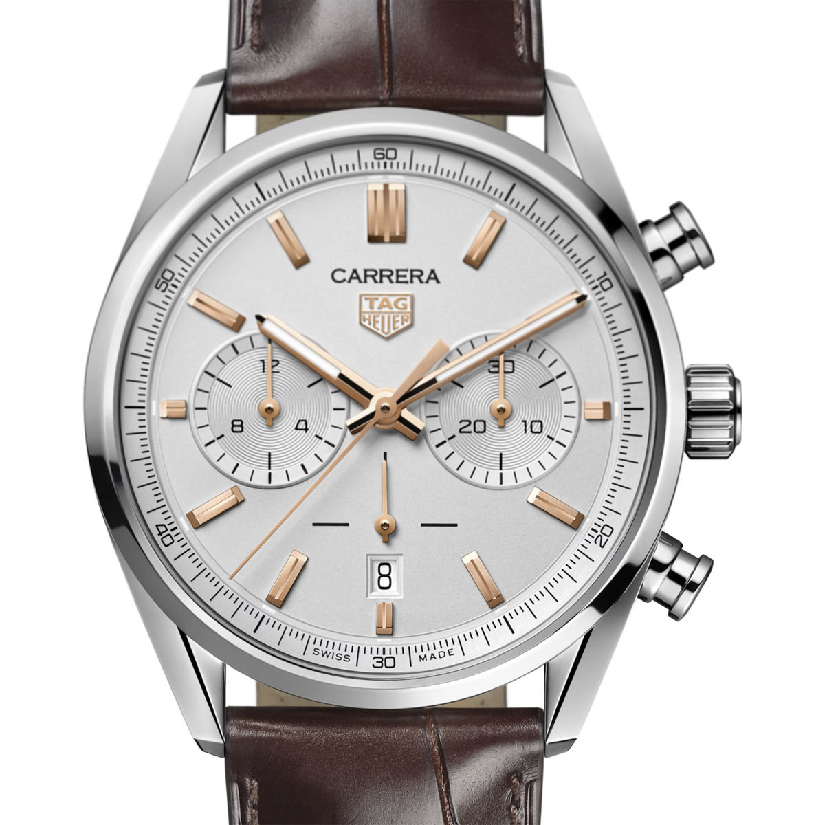 TAG Heuer Carrera Chronograph 42mm – Brown Leather Strap