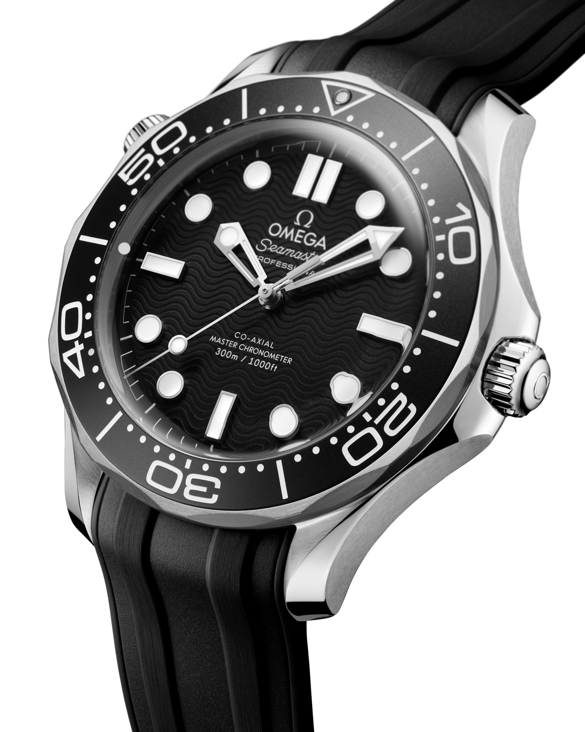 Seamaster Diver 300M 42mm Rubber Strap – Black & White