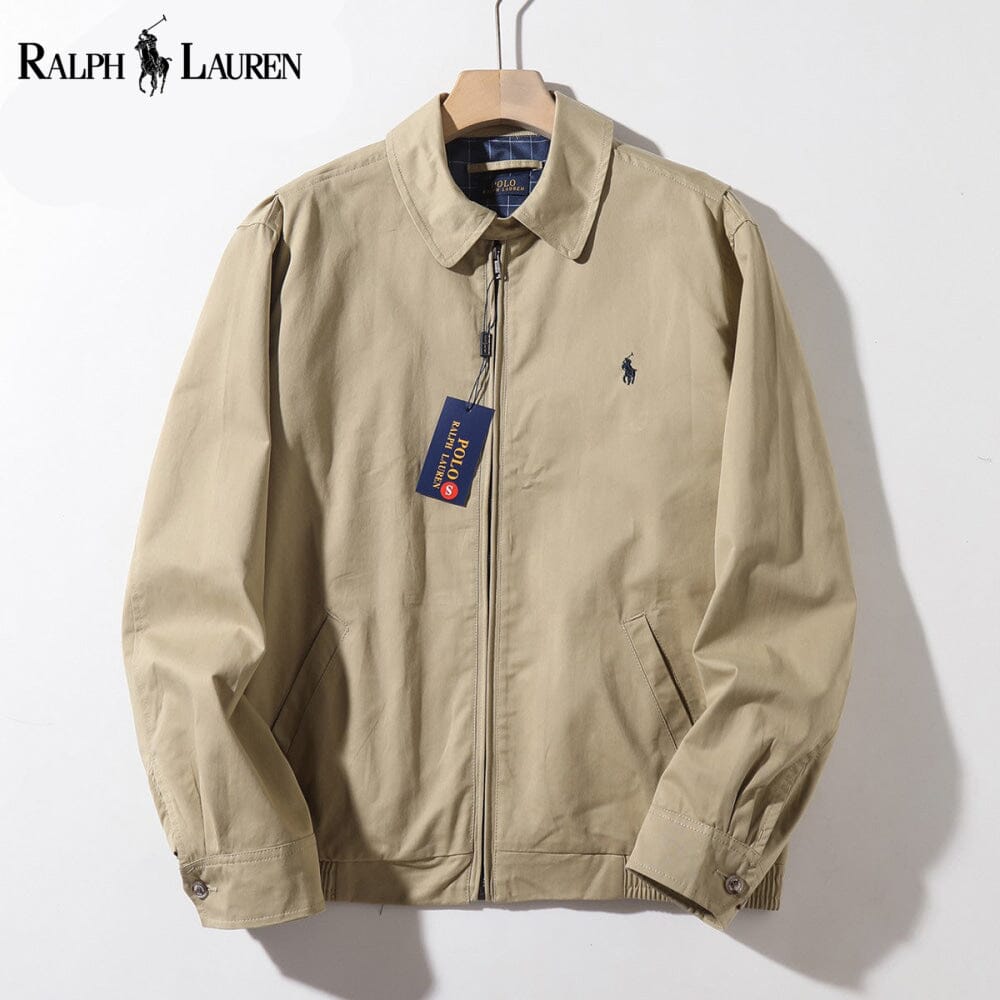 Men's Collared Zip-Front Jacket