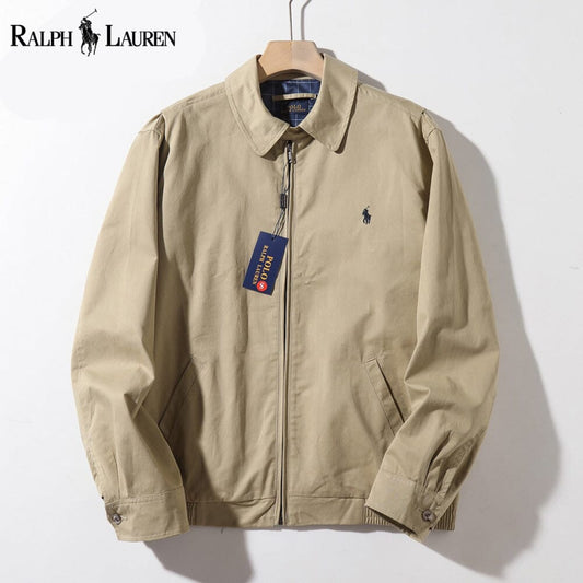Men's Collared Zip-Front Jacket